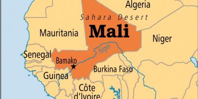 Kaart van bamako, Mali