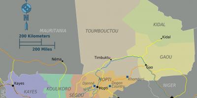 Mali geografische kaart